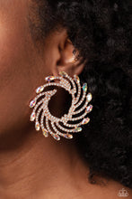 Load image into Gallery viewer, Paparazzi's Firework Fanfare - Copper & Iridescent earrings