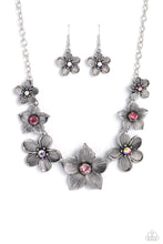 Load image into Gallery viewer, Paparazzi's Free FLORAL - Pink & Iridescent necklace