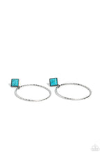 Load image into Gallery viewer, Paparazzi’s Canyon Circlet - Blue hoop earrings