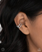 Load image into Gallery viewer, Paparazzi’s Glittery Glow Up - Silver earrings (cuff) ~ New Releases