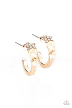 Load image into Gallery viewer, Paparazzi's Starfish Showpiece - Gold & Iridescent hoop earrings