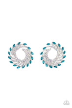 Load image into Gallery viewer, Paparazzi’s Firework FanFare - Blue Iridescent post earrings