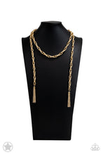 Load image into Gallery viewer, Paparazzi's SCARFed For Attention - Gold necklace (Blockbusters)