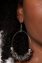Load image into Gallery viewer, Paparazzi's I Can Take a Compliment - Silver hoop earrings (Life of the Party)