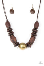 Load image into Gallery viewer, Paparazzi's Grand Turks Getaway - Brass Wood necklace
