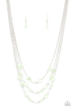 Load image into Gallery viewer, Paparazzi's Let the Record GLOW - Green Pearl necklace