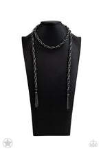 Load image into Gallery viewer, Paparazzi's SCARFed For Attention - Gunmetal necklace (Blockbusters)