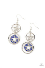 Load image into Gallery viewer, Paparazzi's Liberty and SPARKLE for All - Blue earrings