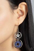 Load image into Gallery viewer, Paparazzi's Liberty and SPARKLE for All - Blue earrings