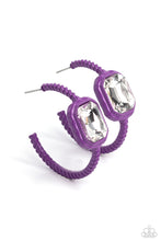 Load image into Gallery viewer, Paparazzi's Call Me TRENDY - Purple Hoop earrings
