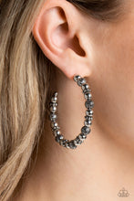 Load image into Gallery viewer, Paparazzi's Rebuilt Ruins - Silver hoop earrings