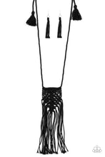 Load image into Gallery viewer, Paparazzi's Macrame Mantra - Black Urban Necklace