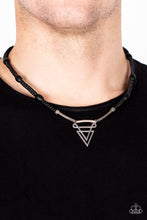 Load image into Gallery viewer, Paparazzi&#39;s Arrowed Admiral - Black Urban Men necklace
