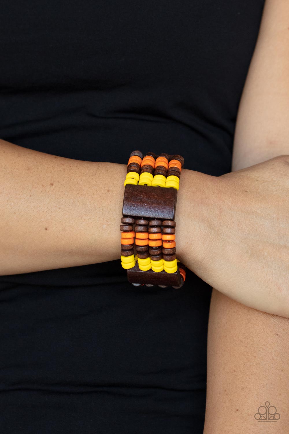 Paparazzi's Aruba Attire - Multi Wood bracelet