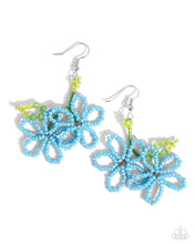 Load image into Gallery viewer, Paparazzi&#39;s Beaded Blooms - Blue earrings ~ New Releases
