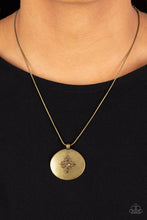 Load image into Gallery viewer, Paparazzi&#39;s Center of the Cosmos - Brass necklace
