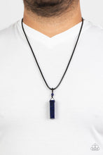 Load image into Gallery viewer, Paparazzi&#39;s Comes Back ZEN-fold - Blue Urban Men necklace
