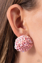 Load image into Gallery viewer, Paparazzi&#39;s Corsage Character - Pink Iridescent earrings
