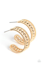 Load image into Gallery viewer, Paparazzi&#39;s Dotted Darling - Gold hoop earrings
