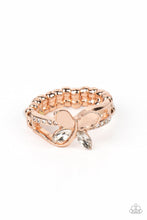 Load image into Gallery viewer, Paparazzi&#39;s Fetching Flutter - Rose Gold ring
