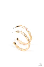 Load image into Gallery viewer, Paparazzi&#39;s Flash Freeze - Gold hoop earrings
