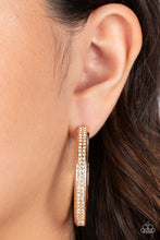 Load image into Gallery viewer, Paparazzi&#39;s Flash Freeze - Gold hoop earrings
