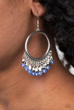 Load image into Gallery viewer, Paparazzi&#39;s Fringe Fanfare - Blue hoop earrings
