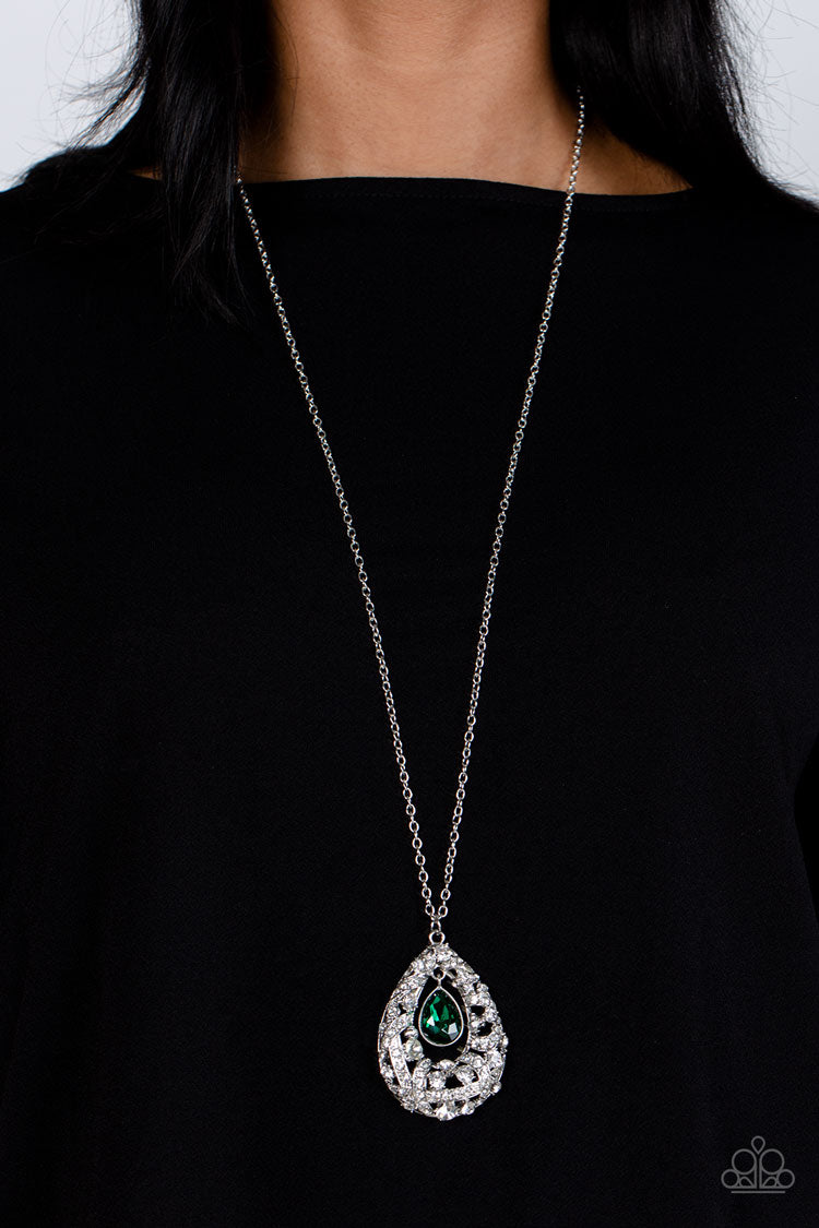 Paparazzi's Glitz and GLOW - Green necklace