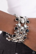 Load image into Gallery viewer, Paparazzi&#39;s Hammered Headliner - Black bracelet
