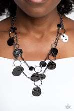 Load image into Gallery viewer, Paparazzi&#39;s Hammered Horizons - Black necklace
