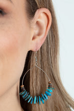 Load image into Gallery viewer, Paparazzi&#39;s Hawaiian Kiss - Blue hoop earrings
