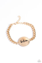 Load image into Gallery viewer, Paparazzi&#39;s Hope and Faith - Gold bracelet
