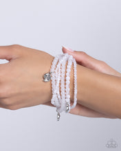 Load image into Gallery viewer, Paparazzi&#39;s Swirling Shopaholic - White bracelet ~ Coming Soon
