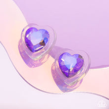 Load image into Gallery viewer, Paparazzi&#39;s Heart-Pounding Haute - Purple post earrings ~ Coming Soon
