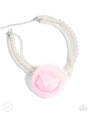 Load image into Gallery viewer, Paparazzi&#39;s Radiant Rosette - Pink &amp; Pearl necklace (Choker) ~ Coming Soon
