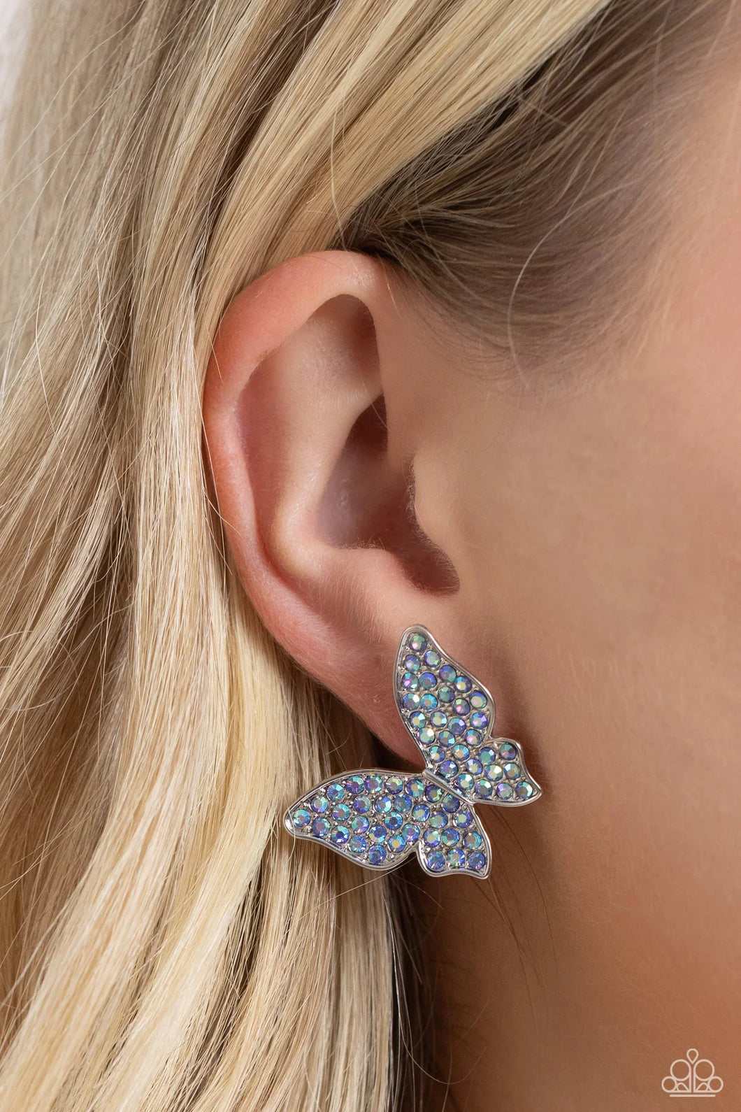 Paparazzi’s High Life - Blue & Iridescent post earrings