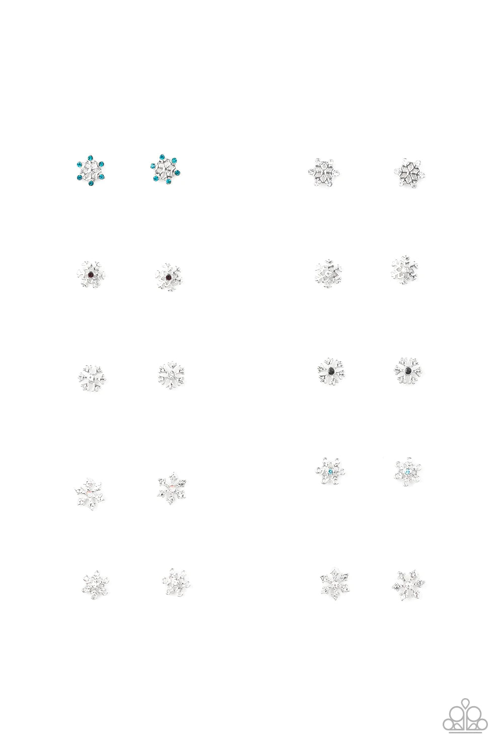 Paparazzi's Starlet Shimmer Christmas Snowflakes - post earrings