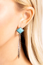 Load image into Gallery viewer, Paparazzi’s Canyon Circlet - Blue hoop earrings
