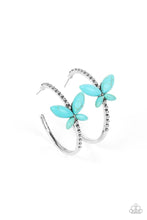 Load image into Gallery viewer, Paparazzi&#39;s Bohemian Butterfly - Blue Hoop earrings
