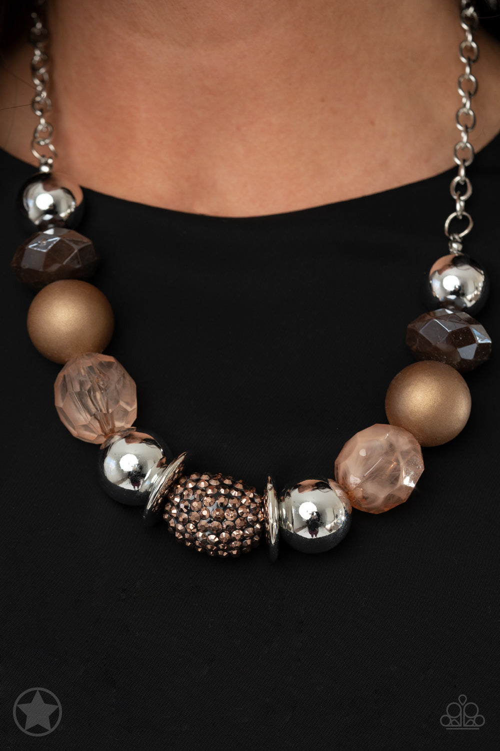 Paparazzi's A Warm Welcome - Brown/Copper necklace (Blockbusters)