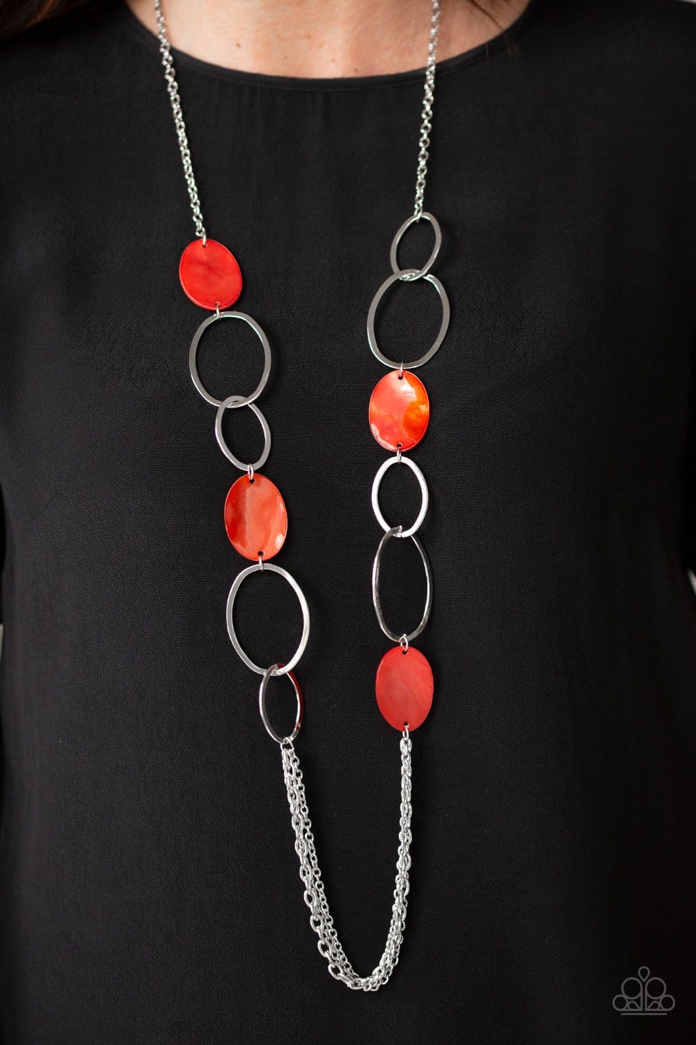 Paparazzi’s Kaleidoscope Coasts - Red necklace