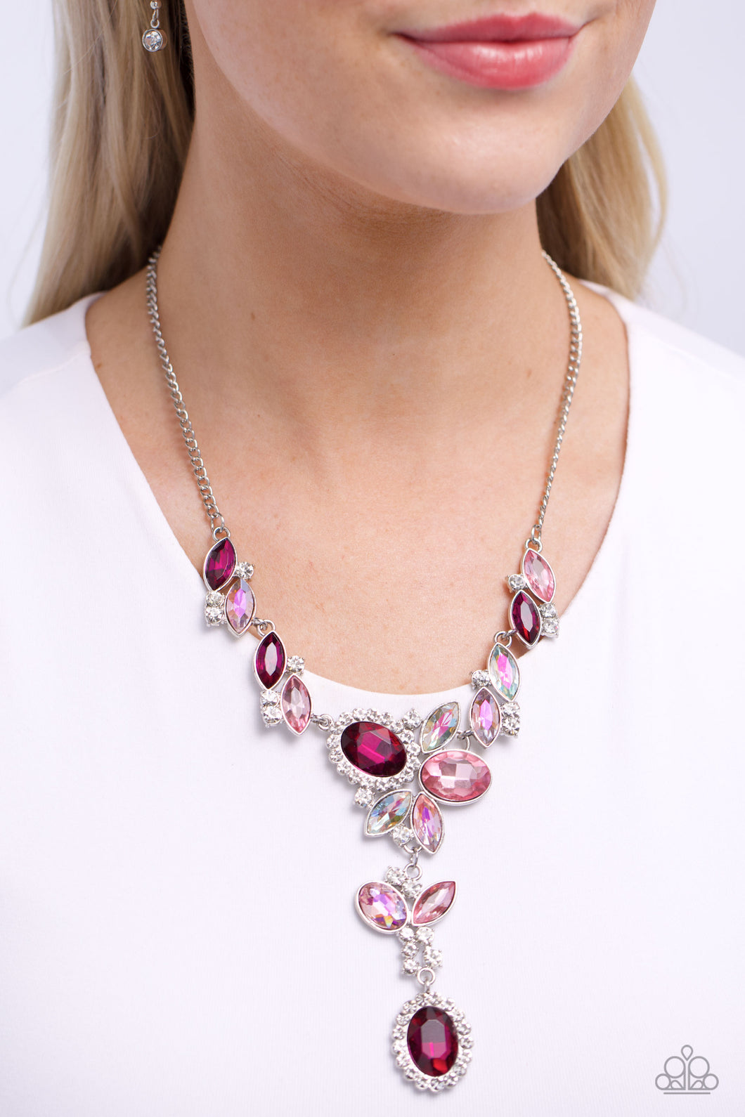 Paparazzi’s Generous Gallery - Pink & Iridescent necklace ~ New Releases