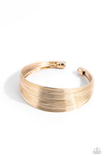 Load image into Gallery viewer, Paparazzi’s High Wire Act - Gold bracelet ~ New Releases
