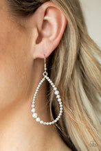 Load image into Gallery viewer, Paparazzi&#39;s Say No More! - White Pearl hoop earrings
