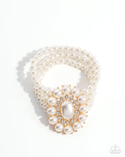 Load image into Gallery viewer, Paparazzi’s Take A Fancy To - Gold Pearl bracelet ~ Coming Soon
