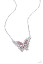 Load image into Gallery viewer, Paparazzi’s Weekend WINGS - Pink &amp; Iridescent necklace ~ New Releases
