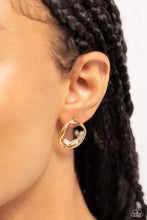 Load image into Gallery viewer, Paparazzi&#39;s Imperfect Illumination - Gold post earrings
