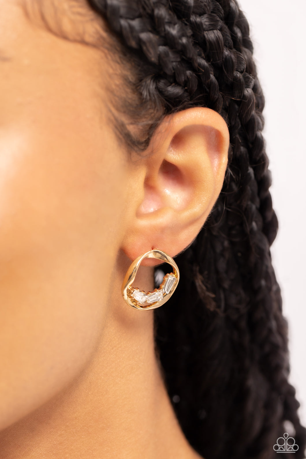 Paparazzi's Imperfect Illumination - Gold post earrings