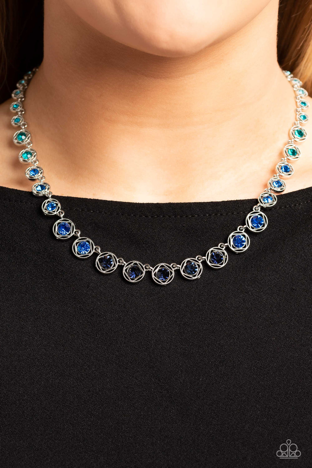 Paparazzi's Kaleidoscope Charm - Blue necklace