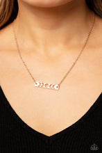 Load image into Gallery viewer, Paparazzi&#39;s LUNAR or Later - Rose Gold necklace
